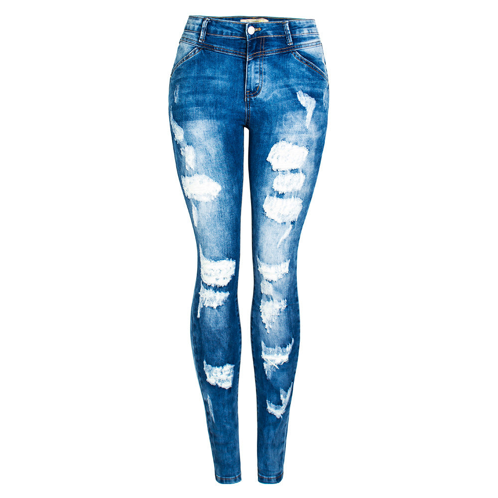 Distressed Denim Jeans