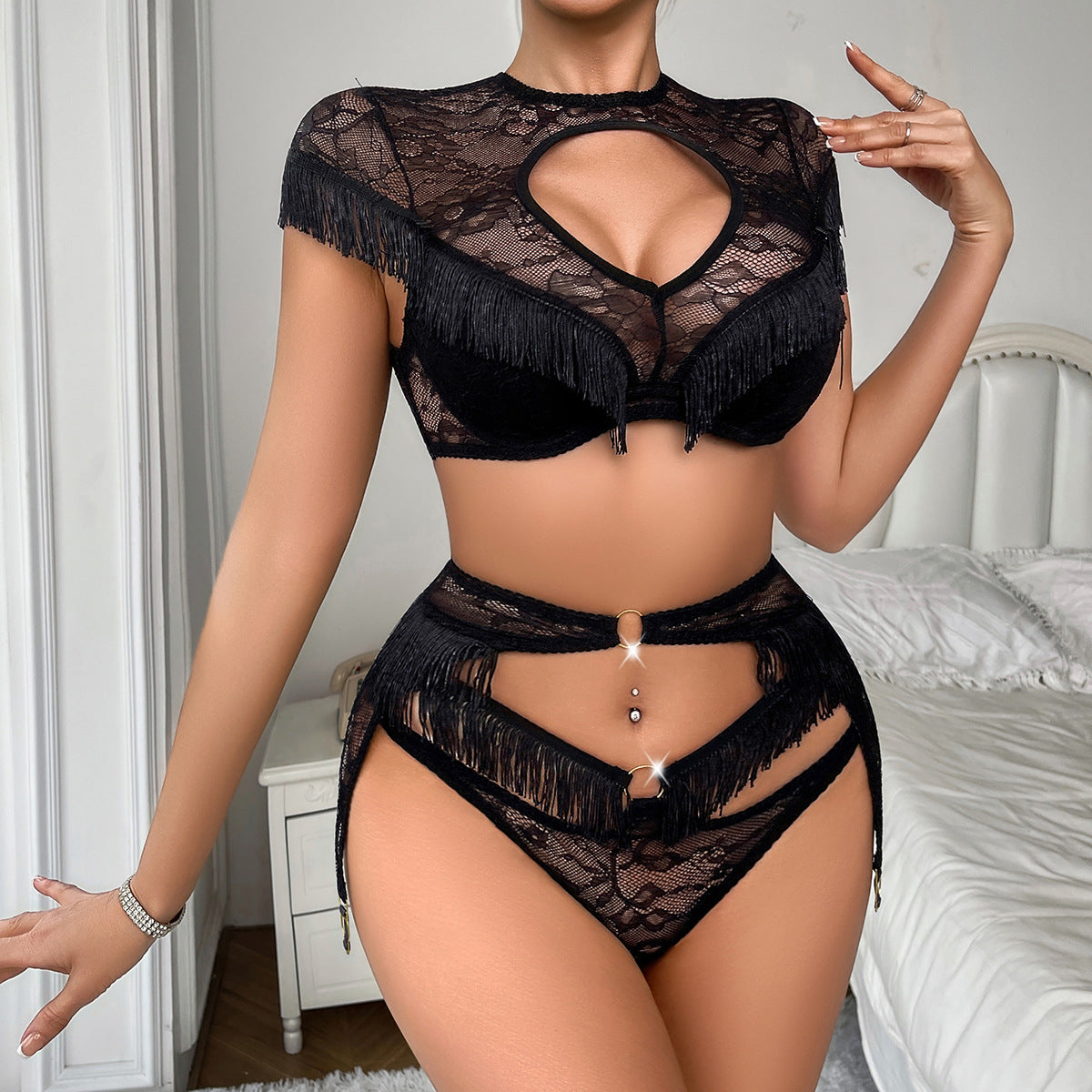Halter Lace Lingerie Set