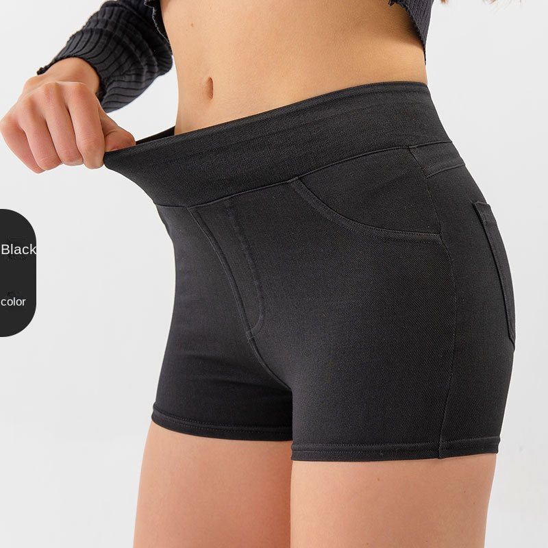 High-Waist Compression Yoga Shorts