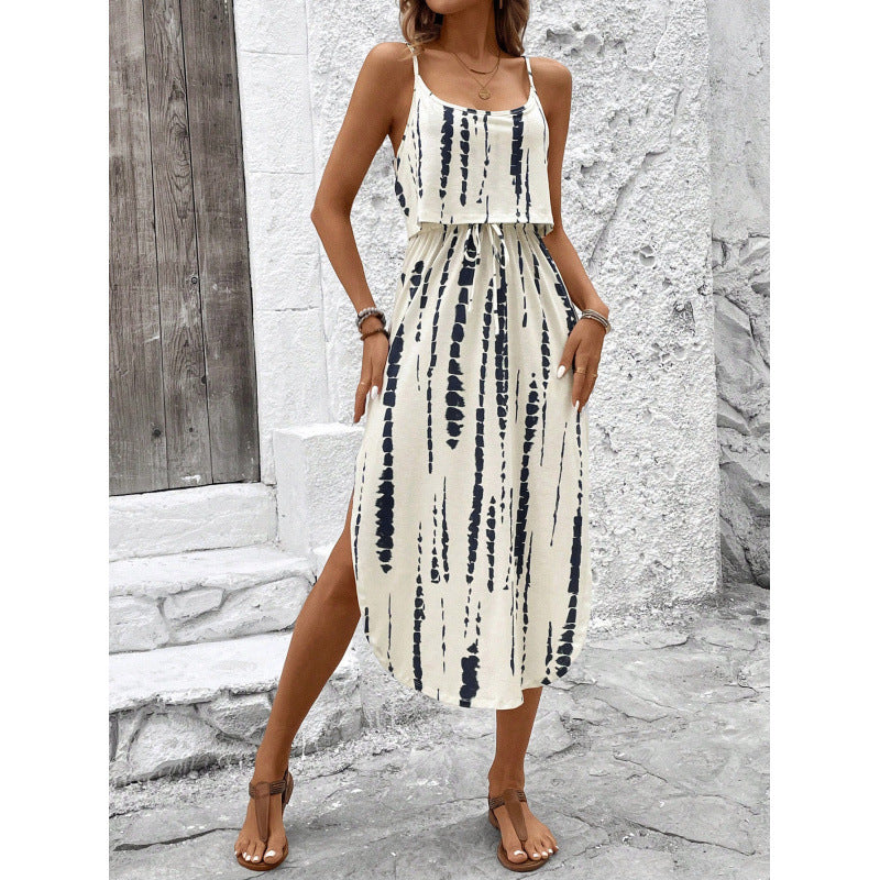 Striped Print Camisole Dress