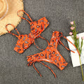 Strapless Printed Bikini Set