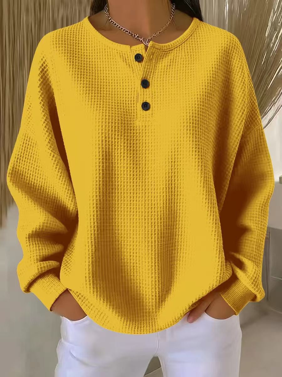 Round Neck Loose-Fit Pullover Top