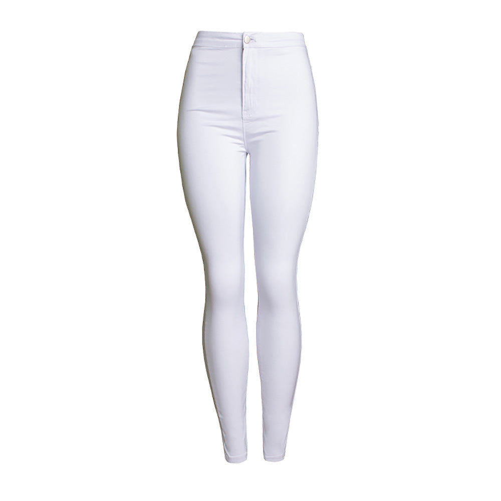 High Waist Skinny Jeans - White