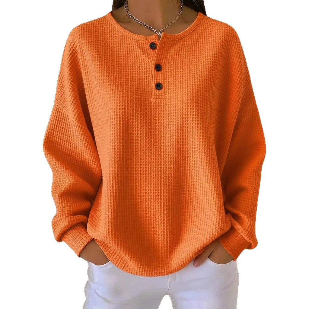 Round Neck Loose-Fit Pullover Top