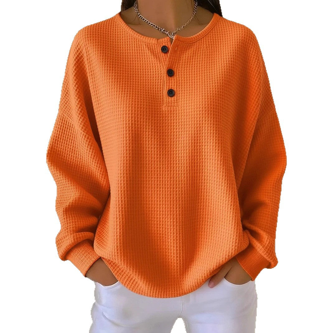 Round Neck Loose-Fit Pullover Top