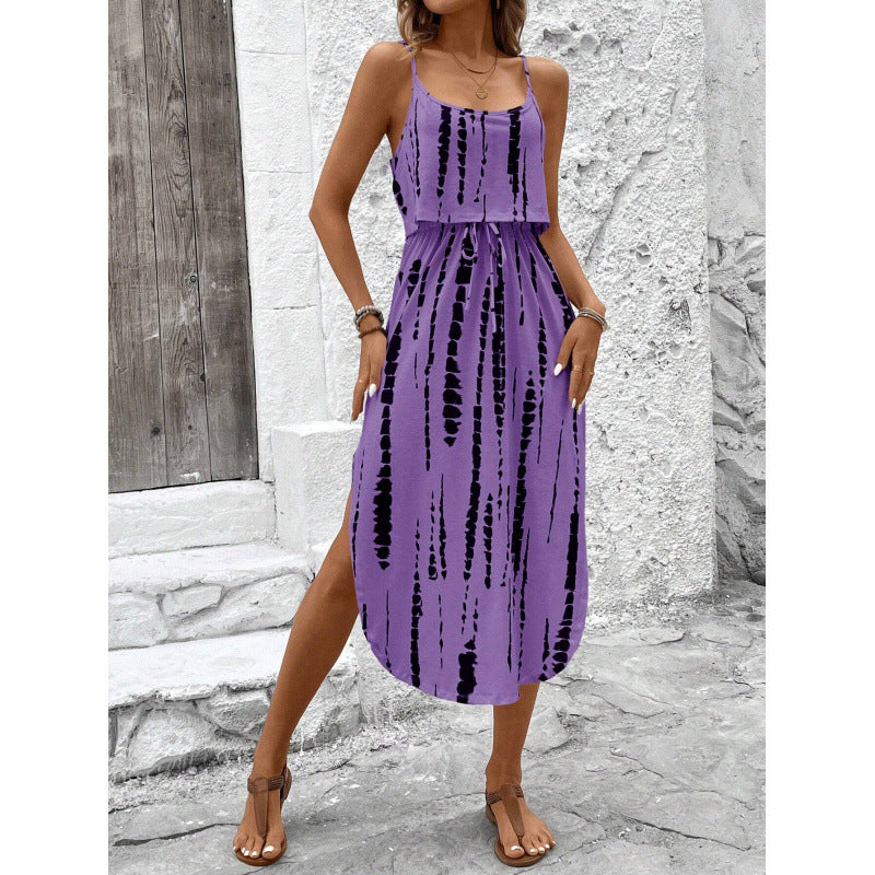 Striped Print Camisole Dress