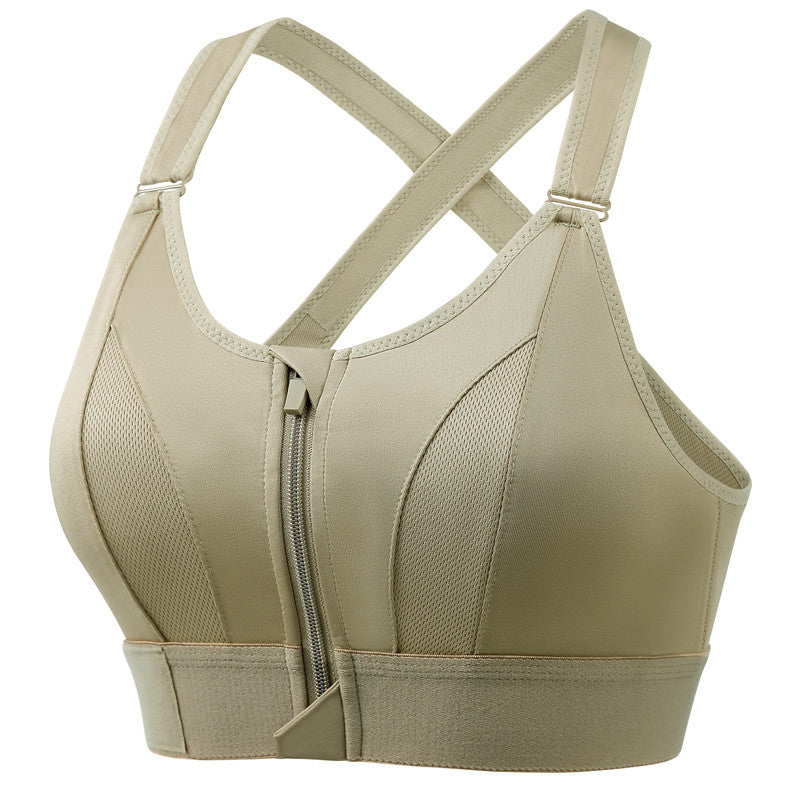 Front Zip Sports Bra - Wire-Free