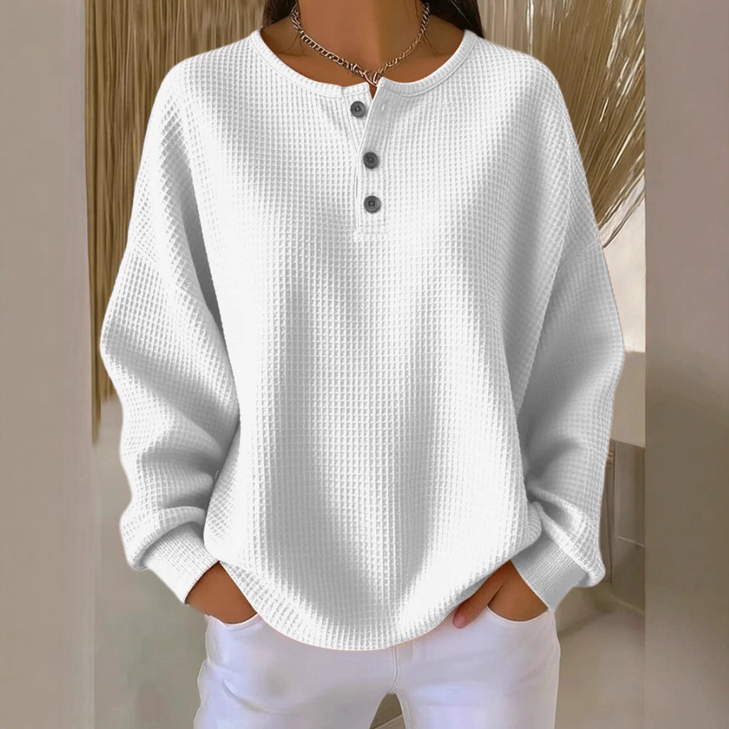 Round Neck Loose-Fit Pullover Top
