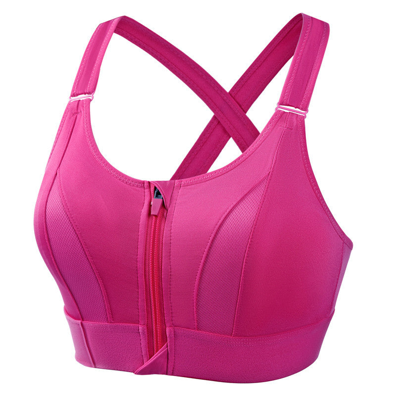 Front Zip Sports Bra - Wire-Free