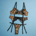 Leopard Print Lace Lingerie Set