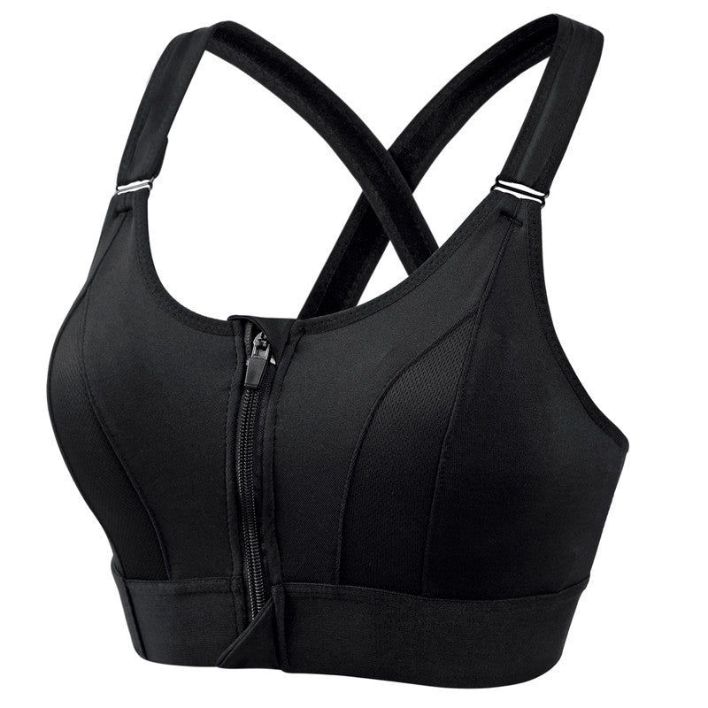 Front Zip Sports Bra - Wire-Free