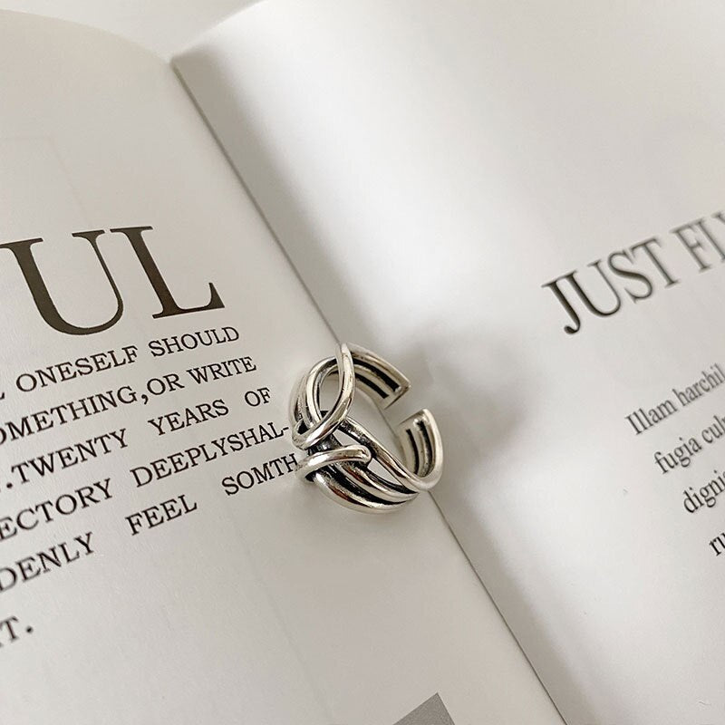 Thai Silver Knot Ring - Open Adjustable