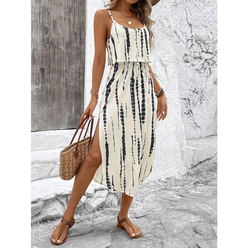 Striped Print Camisole Dress