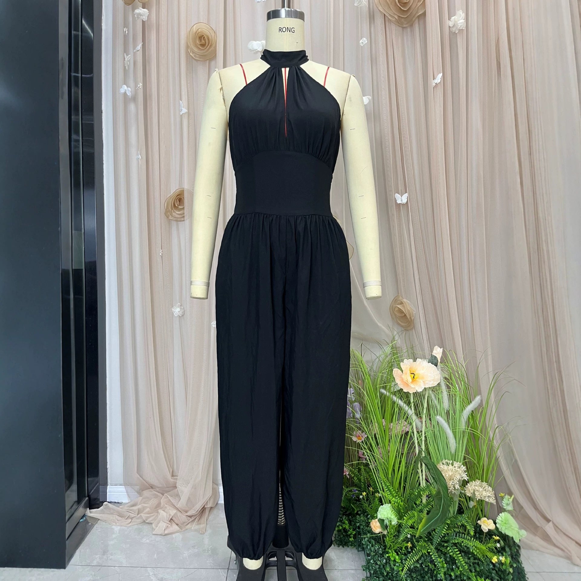 Backless Halter Neck Jumpsuit