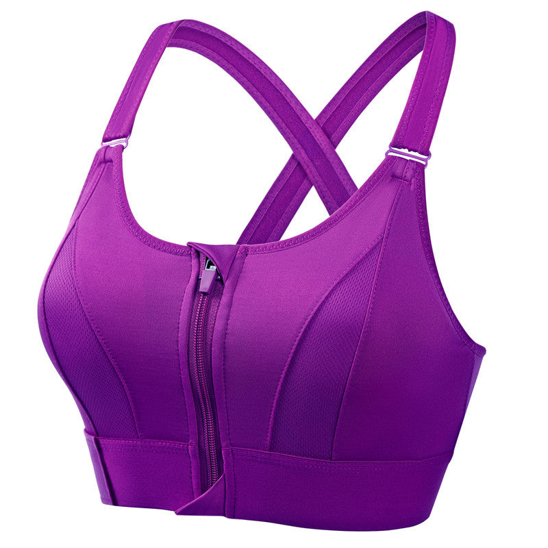 Front Zip Sports Bra - Wire-Free