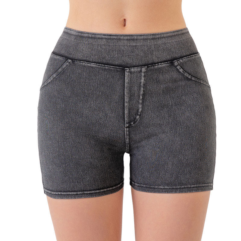 High-Waist Compression Yoga Shorts