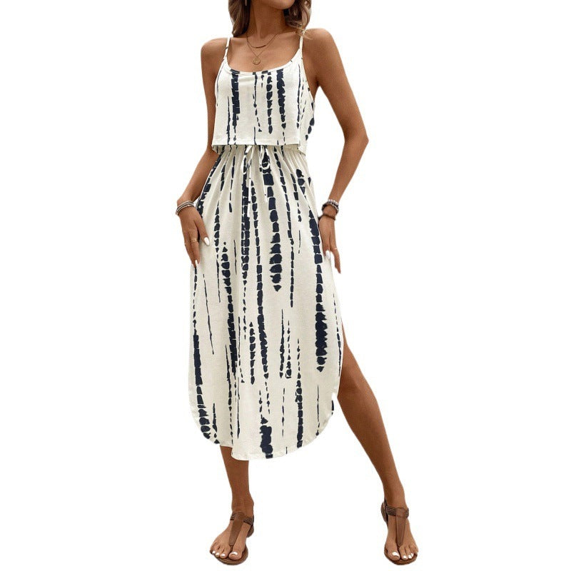 Striped Print Camisole Dress